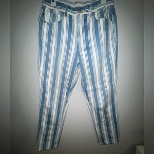 AE pinstripe mom jeans